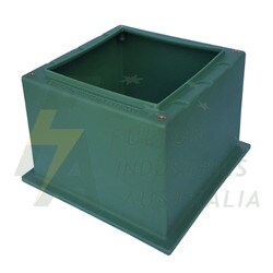 Extra large green poly pillar base